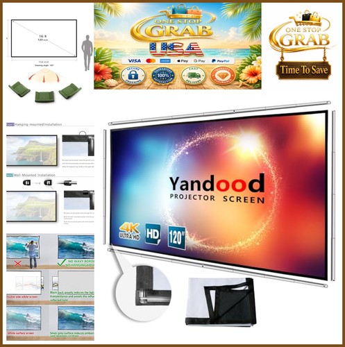 Portable projector screen 120 - portable,